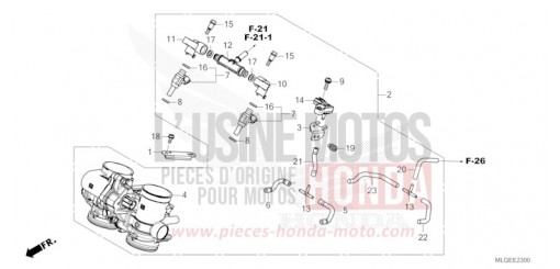 THROTTLE BODY CRF1100DP de 2023